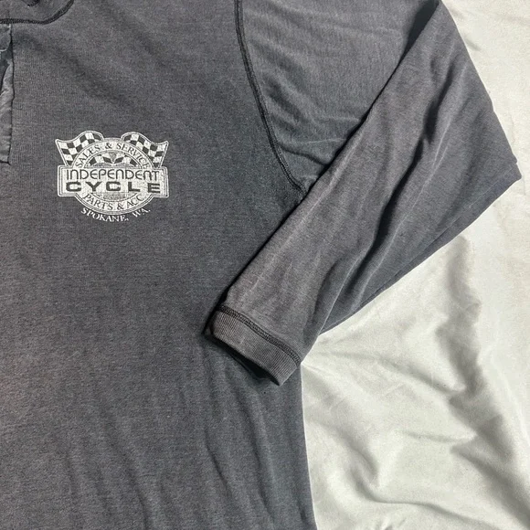 Vintage Harley-Davidson Charcoal Tee with Eagle Graphic - Picture 6 of 10